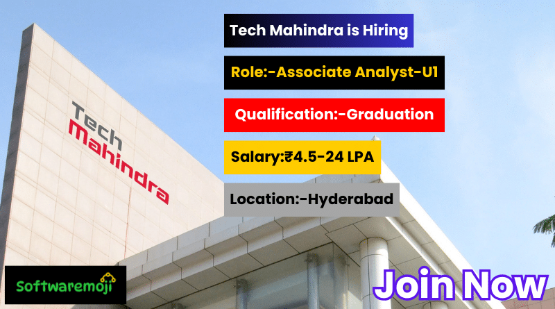 Tech Mahindra (1) Join Tech Mahindra as an Associate Analyst – 2024 Pass Outs Eligible Best Opportunity