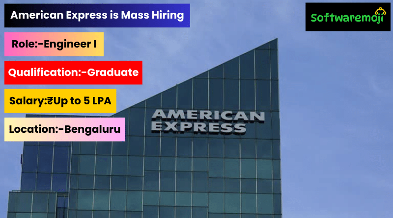 American Express (3) 2025 Freshers Job Alert | American Express Engineer I Off-Campus Drive