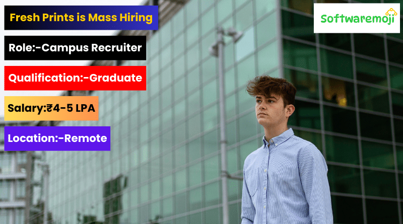 Fresh Prints Fresh Prints Hiring 2025 | Work From Home Opportunity for Freshers | Campus Recruiter Role Best