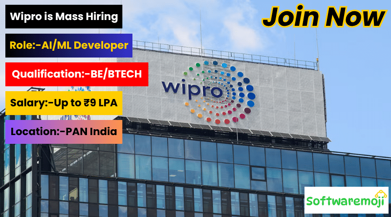 Wipro (7) Freshers Opportunity at Wipro 2025: AI/ML Developer Job Vacancy Best Opportunity